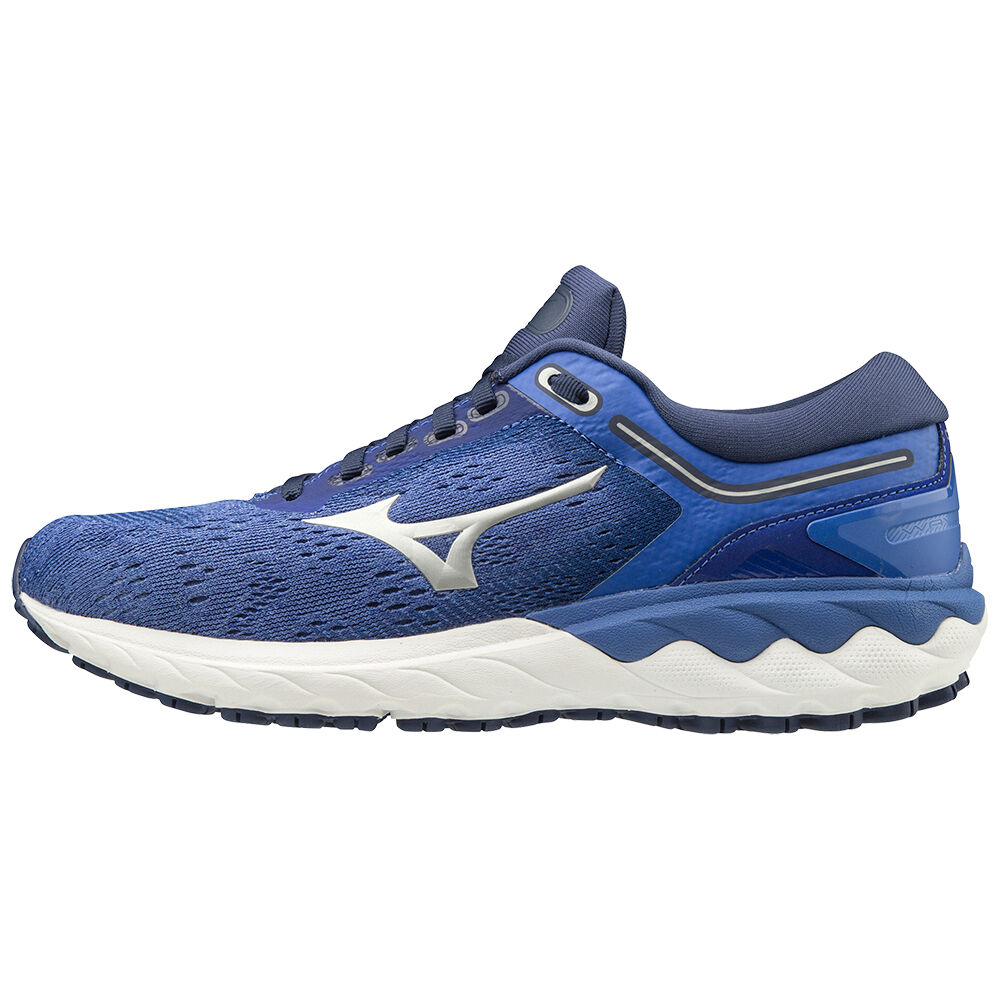 Mizuno Women's Wave Skyrise Running Shoes Blue/Silver (J1GD200903-CNG)